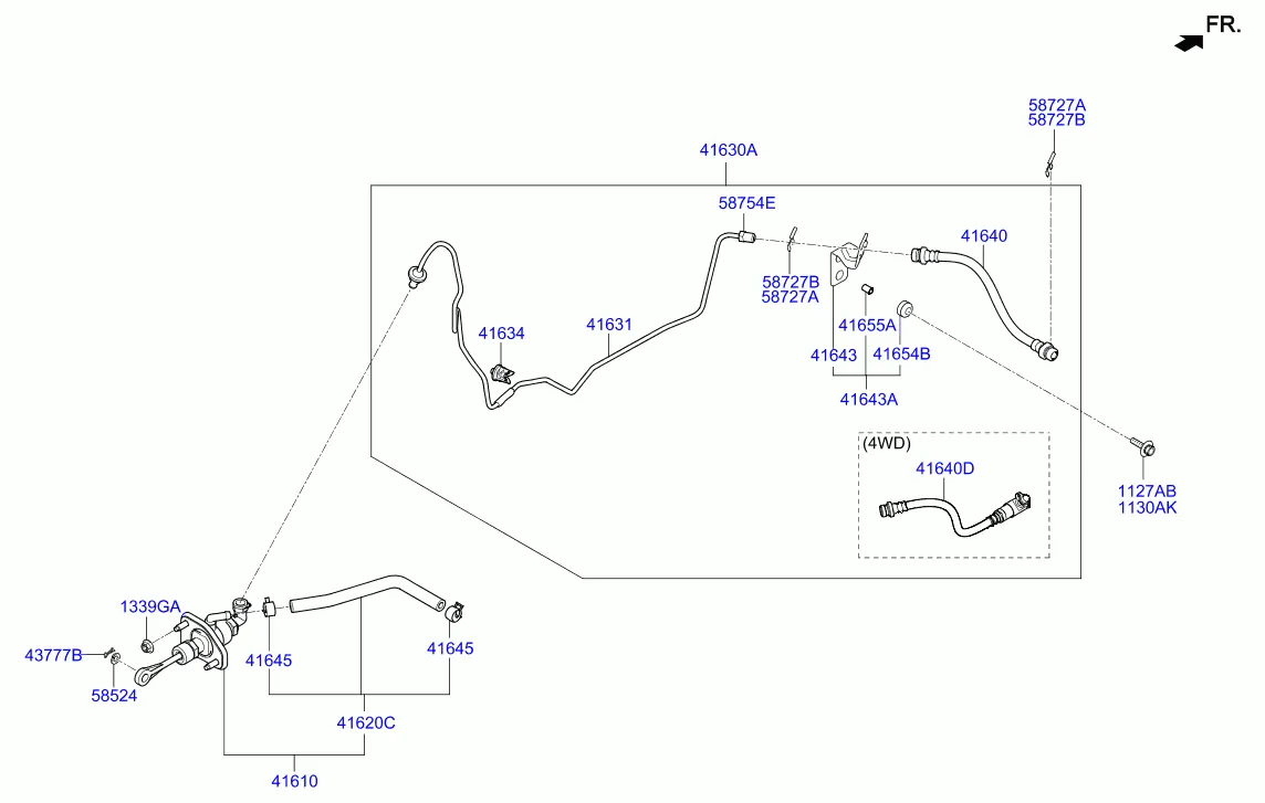Главный цилиндр гидропривода сцепления