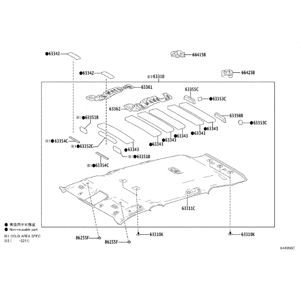 ROOF HEADLINING & SILENCER PAD