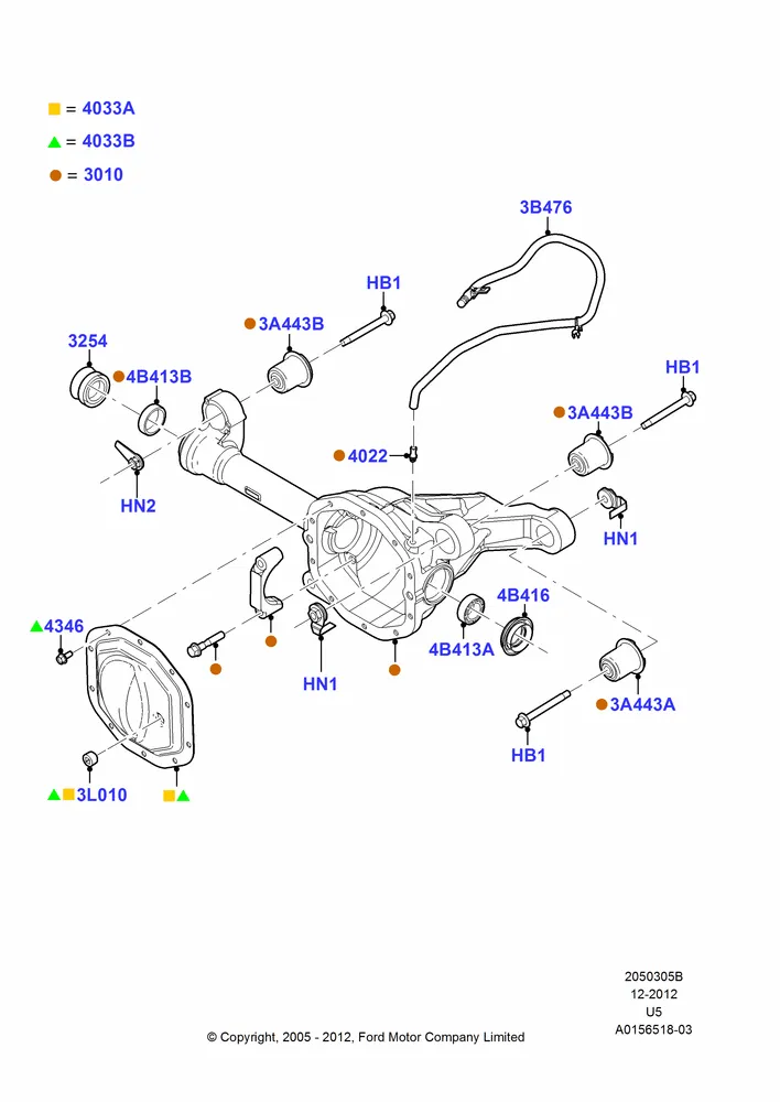 05B - Front Axle Case; 19/JUL/2005-16/DEC/2010