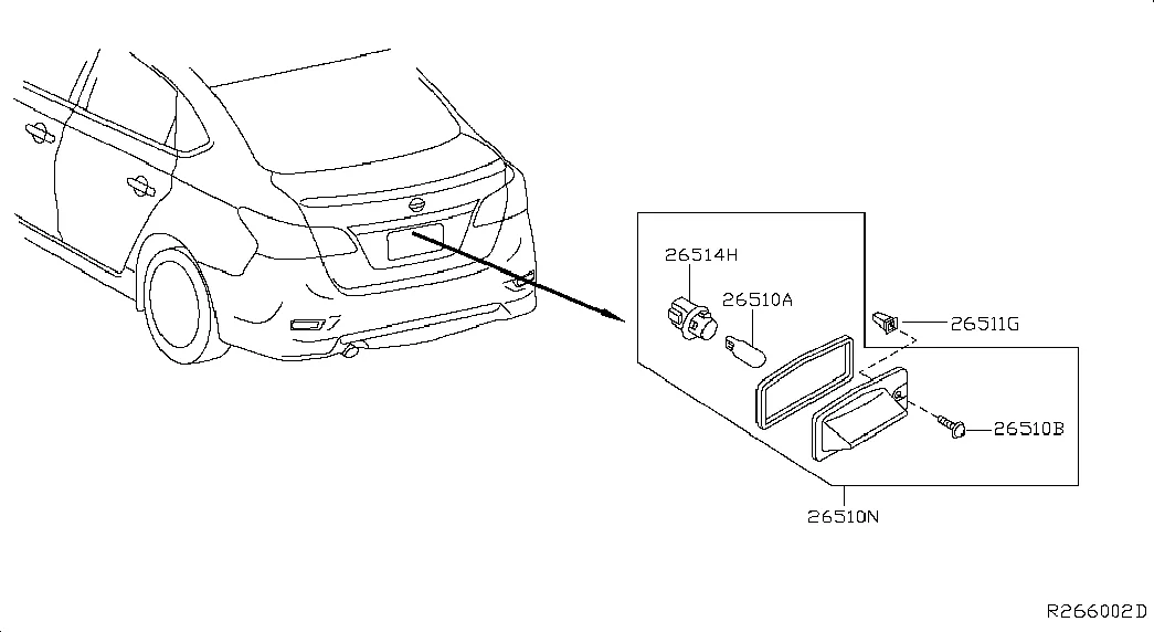 Лампа подсветки номерного знака