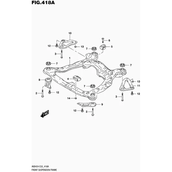 418A - РАМА ПЕРЕДНЕЙ ПОДВЕСКИ