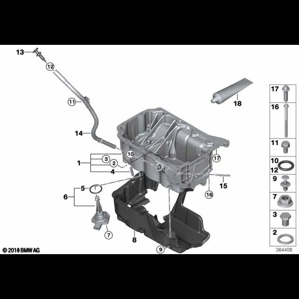 Масляный картер/маслоизмерит.приспособл.