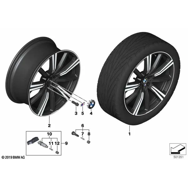 BMW л/с диск M звездообр.спицы 749M-22"