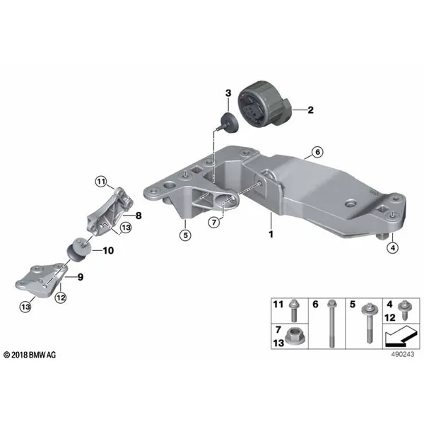 Крепление КПП