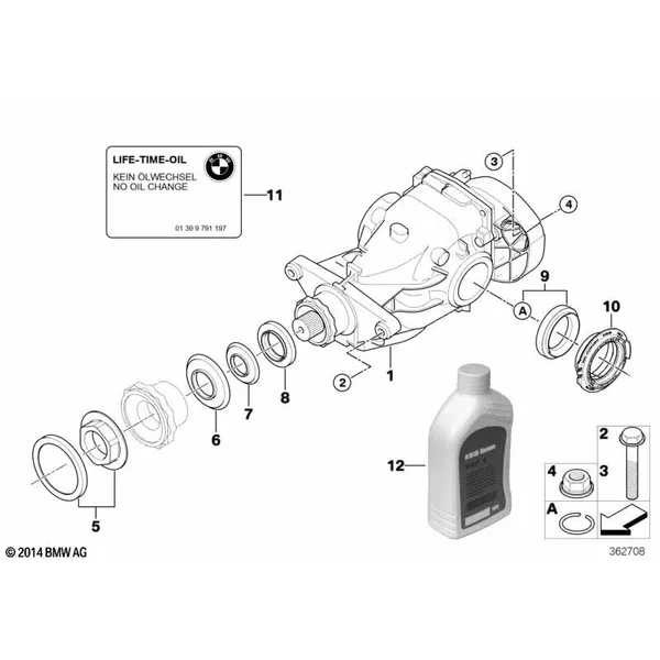 Сторона входа/выхода редуктора зад.моста