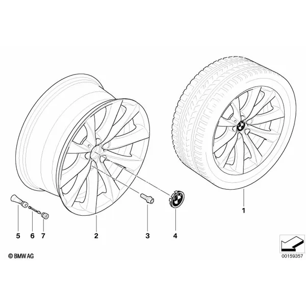 Л/c диск BMW с V-образн.спицами диз.239