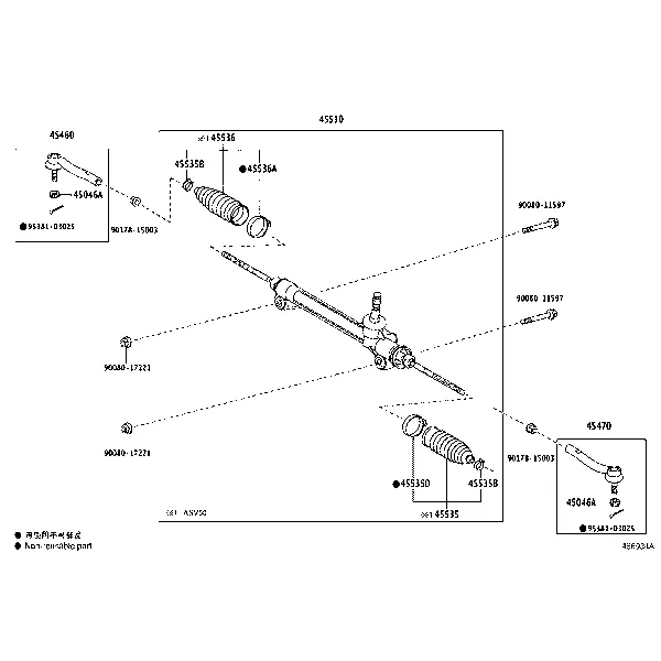 FRONT STEERING GEAR & LINK