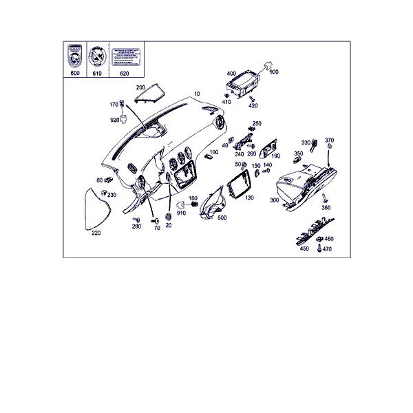 ПЕРЕДНЯЯ ПАНЕЛЬ И ВЕЩЕВОЙ ЯЩИК С ПОДУШКОЙ БЕЗОПАСНОСТИ ПЕРЕДН.ПАССАЖИРА