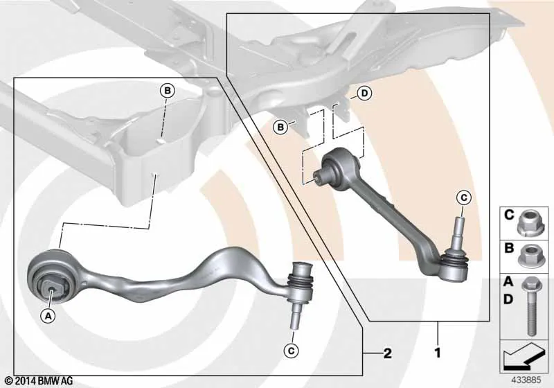 Ремкомплект тяги и попер.рычага подв.