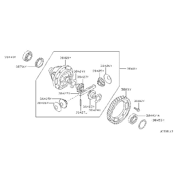 Главная передача переднего моста; STANDARD DIFF