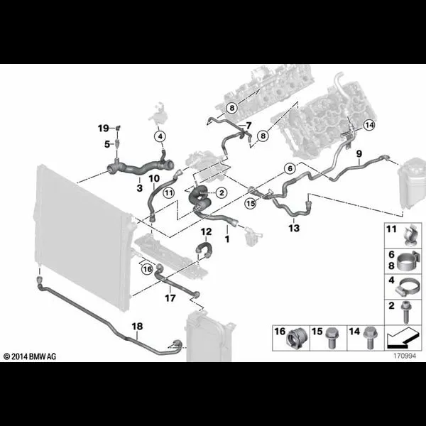 Водяной шланг системы охлаждения