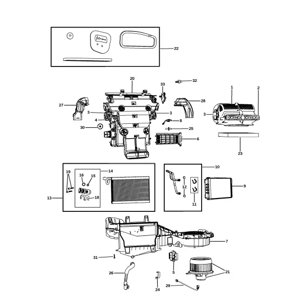 Блок отопителя и кондиционера