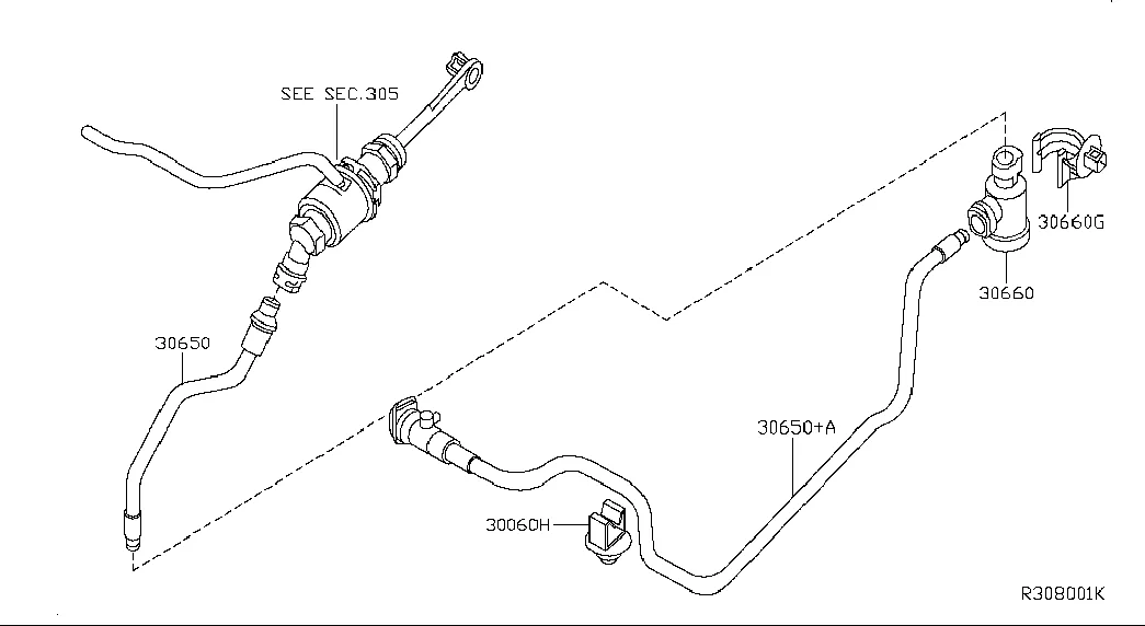 Трубопровод сцепления