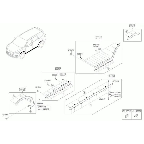 молдинг кузова боковой