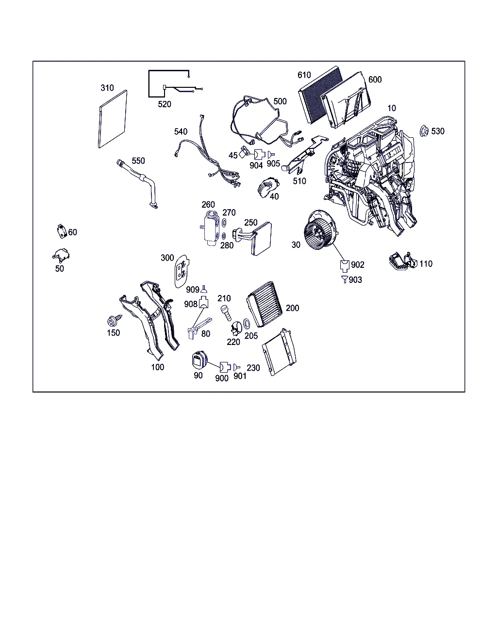 КОРОБ СИСТЕМЫ КОНДИЦИОНИР. И ОТОПЛ. С ВЕНТИЛЯТОРОМ И ЖГУТОМ ЭЛЕКТРОПРОВОДКИ