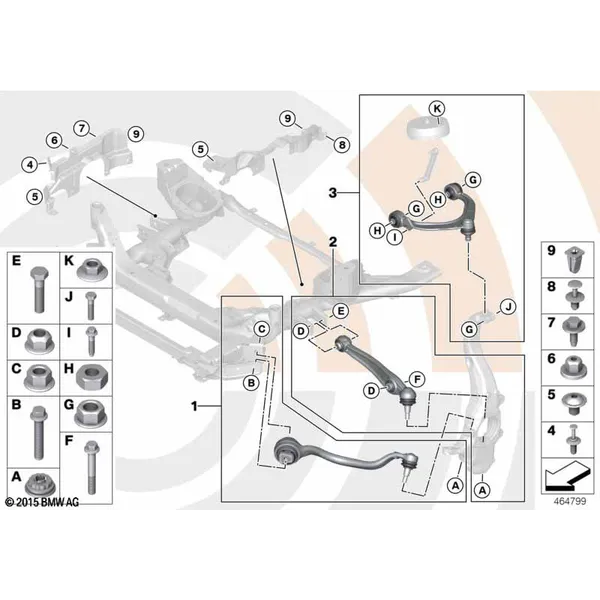 Ремкомплект тяги и попер.рычага подв.