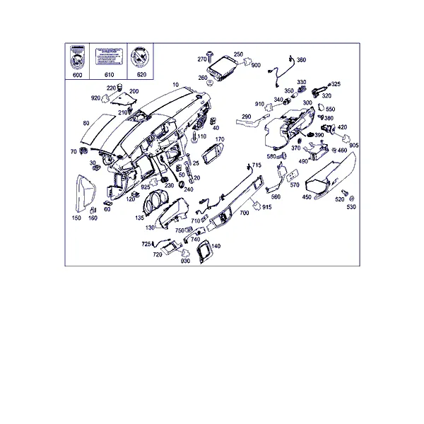 ПЕРЕДНЯЯ ПАНЕЛЬ И ВЕЩЕВОЙ ЯЩИК С ПОДУШКОЙ БЕЗОПАСНОСТИ ПЕРЕДН.ПАССАЖИРА
