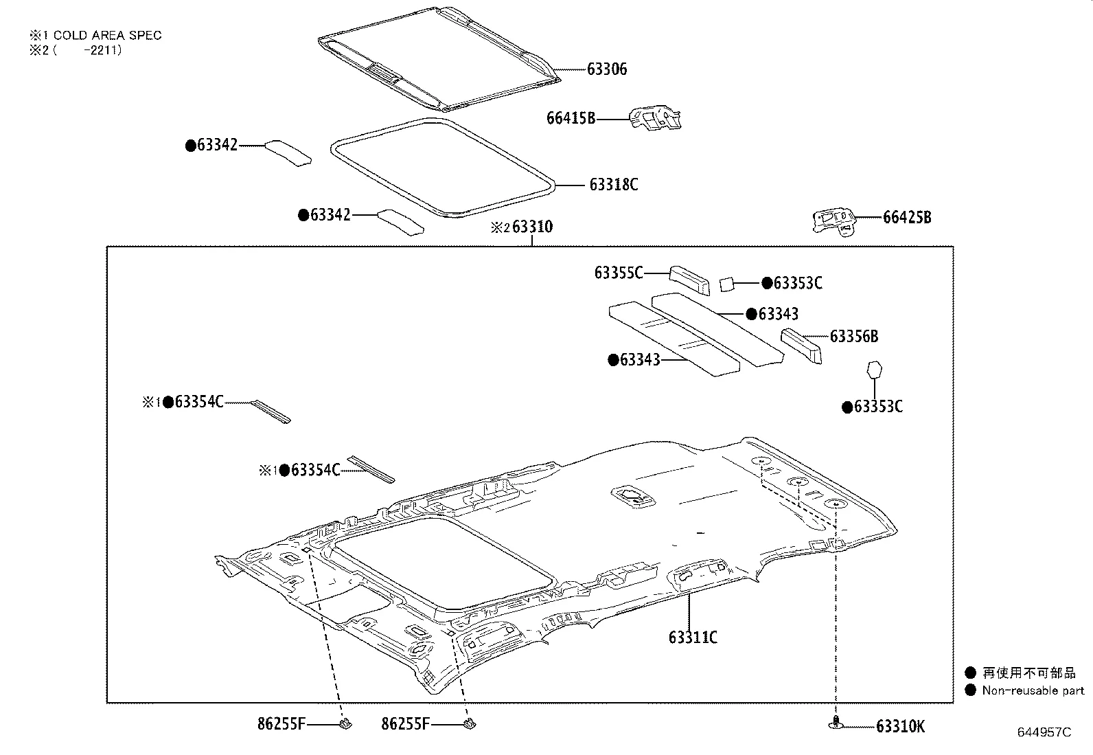 ROOF HEADLINING & SILENCER PAD