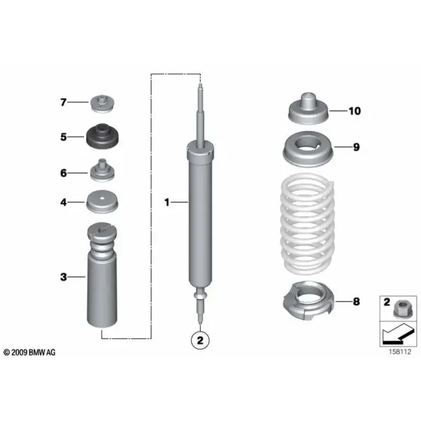 Дополнительные детали задней стойки амортизатора