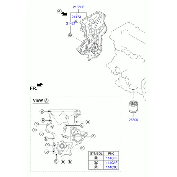 FRONT CASE & OIL FILTER