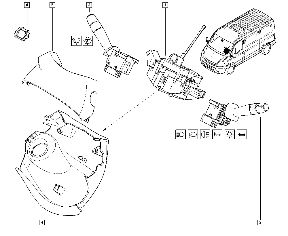 Подрулевой переключатель