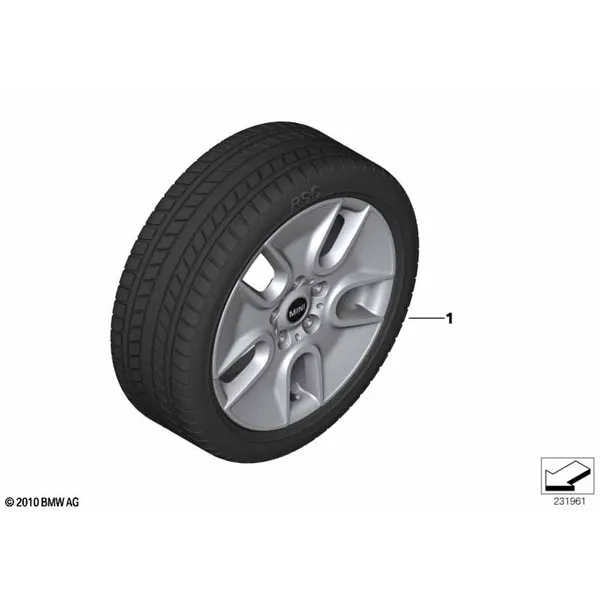 Колесо в сб.зим.Tunnel Spoke R125-17"