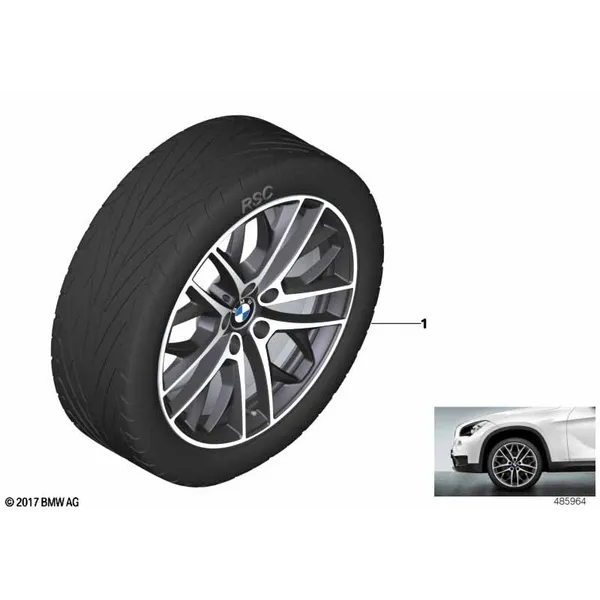 BMW кол.с л/с д.сдвоен.спицы 465 - 19"