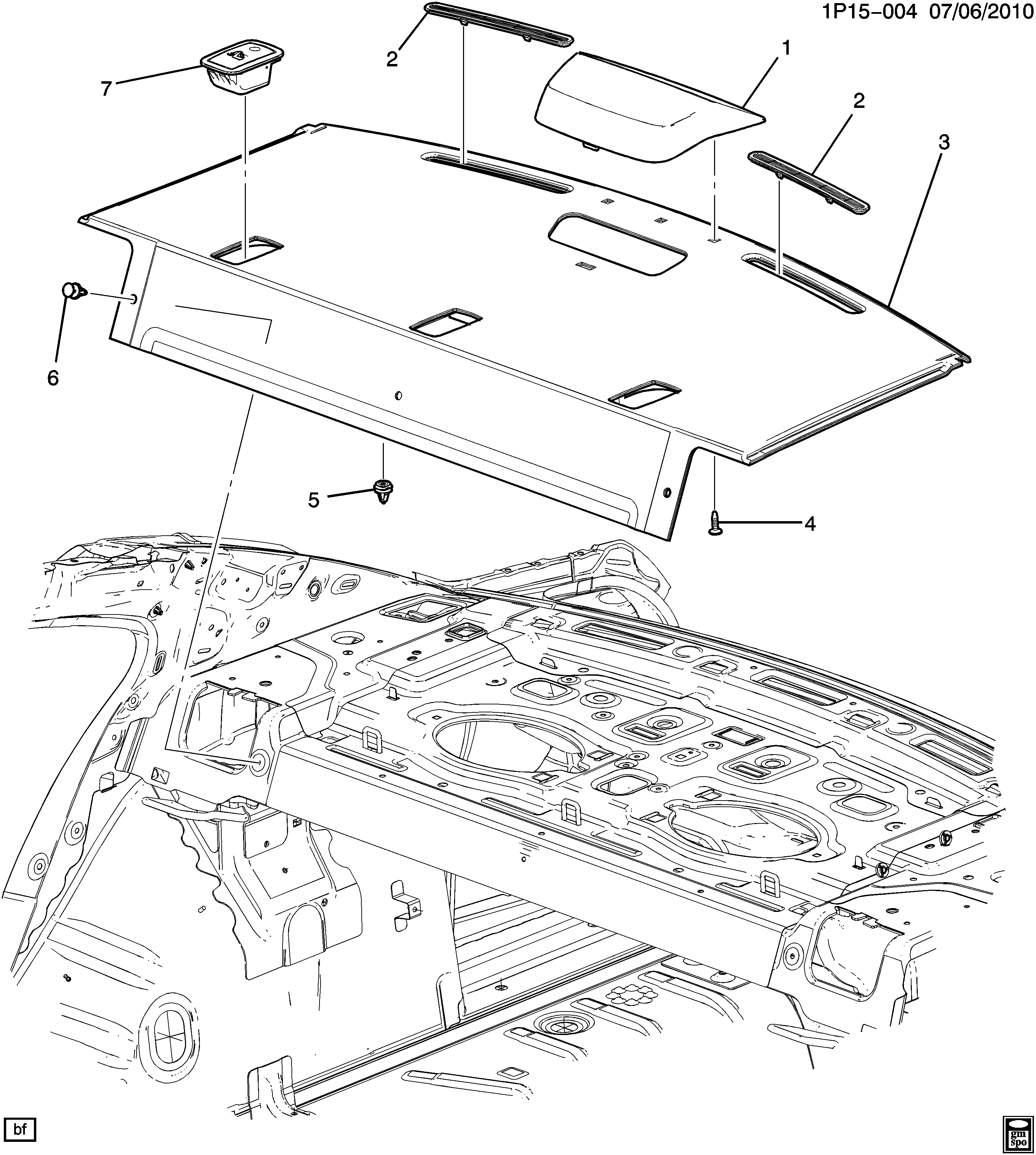 TRIM/BACK WINDOW SHELF (6-SPEAKER UZ6)