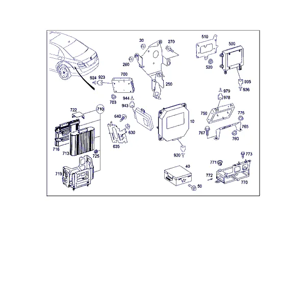 БЛОКИ УПРАВЛЕНИЯ И РЕЛЕ В БАГАЖНИКЕ