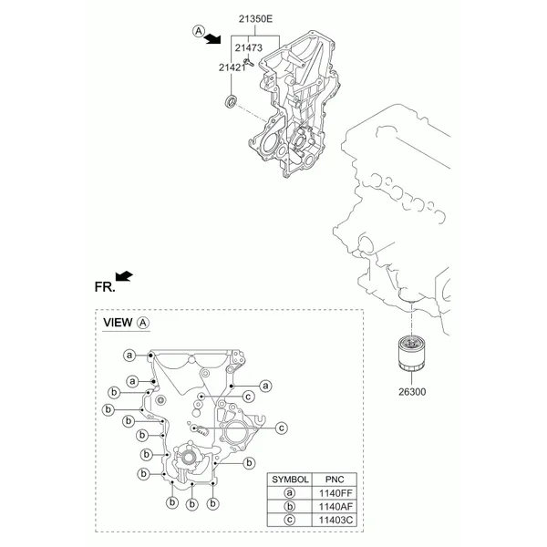 FRONT CASE & OIL FILTER