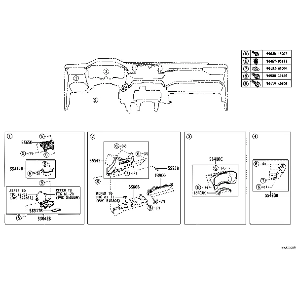 INSTRUMENT PANEL & GLOVE COMPARTMENT
