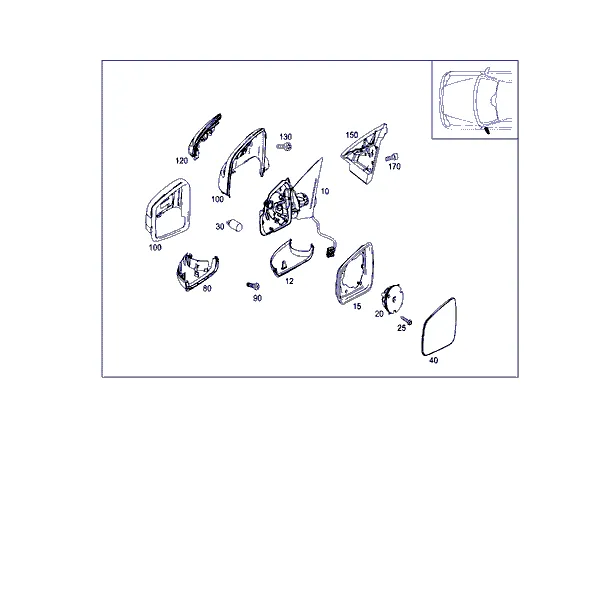 НАРУЖНОЕ ЗЕРКАЛО ЛЕВОЕ