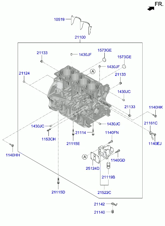 блок цилиндров в сборе