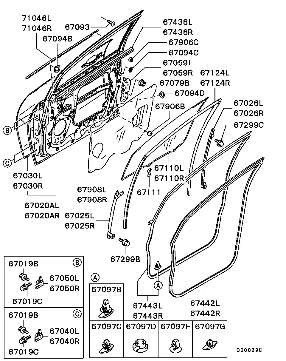 ДВЕРИ - ПАНЕЛИ И СТЕКЛА ПЕРЕДН. ДВЕРЕЙ