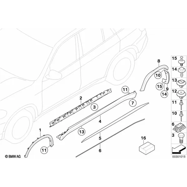 Накладка M порог / арка колеса