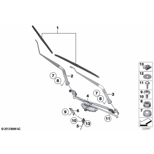 Детали стеклоочистителя