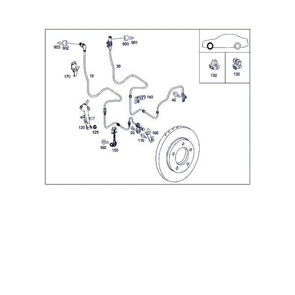 ИНДИКАТОР ИЗНОСА ТОРМОЗНЫХ КОЛОДОК И ДАТЧИК ЧАСТОТЫ ВРАЩЕНИЯ ПЕРЕДНЕГО МОСТА