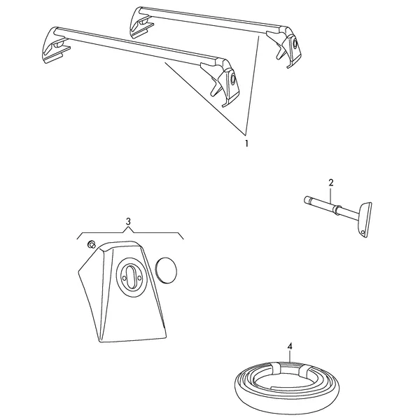 Оригинальные аксессуары Поперечные релинги Отдельные детали