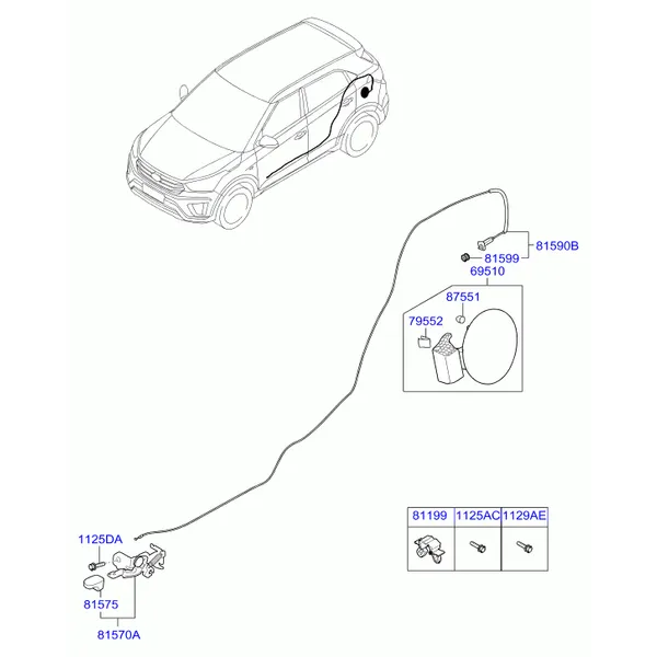 Крышка люка горловины топливного бака