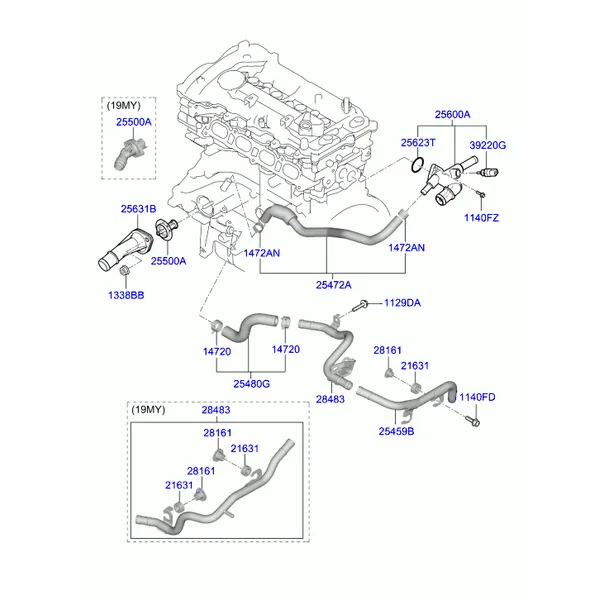 Шланг и трубопровод охлаждающей жидкости