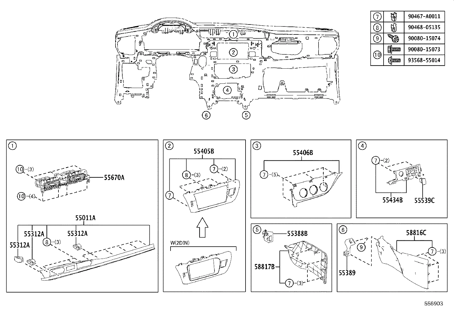 INSTRUMENT PANEL & GLOVE COMPARTMENT